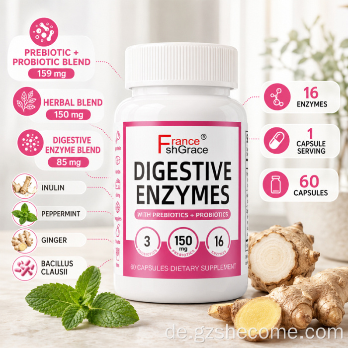 Shecome Verdauungsenzyme-Ergänzung mit mehreren Enzymen